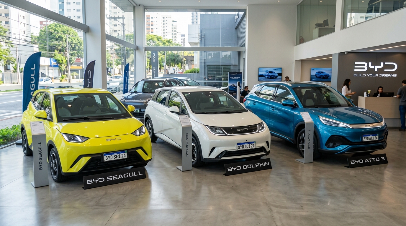 BYD Maroc — meilleure voiture électrique pour la ville, gamme Seagull Dolphin Atto 3 chez Square YM