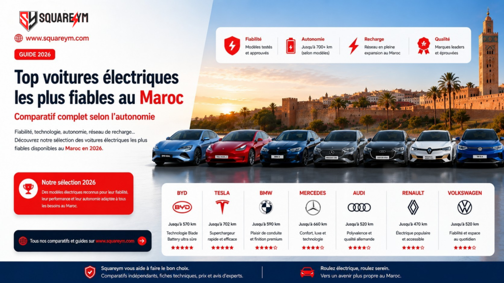 top voiture électriques Maroc