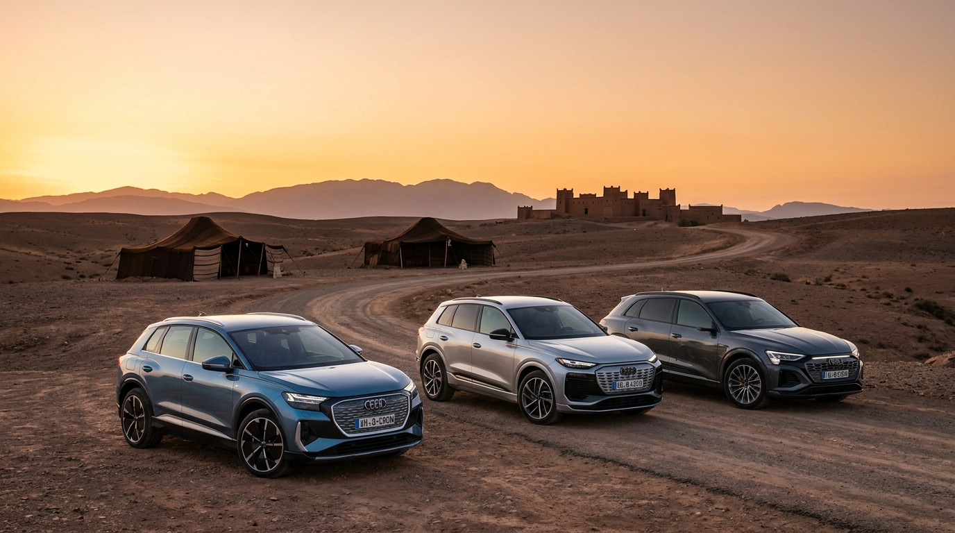 Audi électrique famille Maroc — gamme Q4 e-tron Q6 e-tron Q8 e-tron 2026 Ennakl