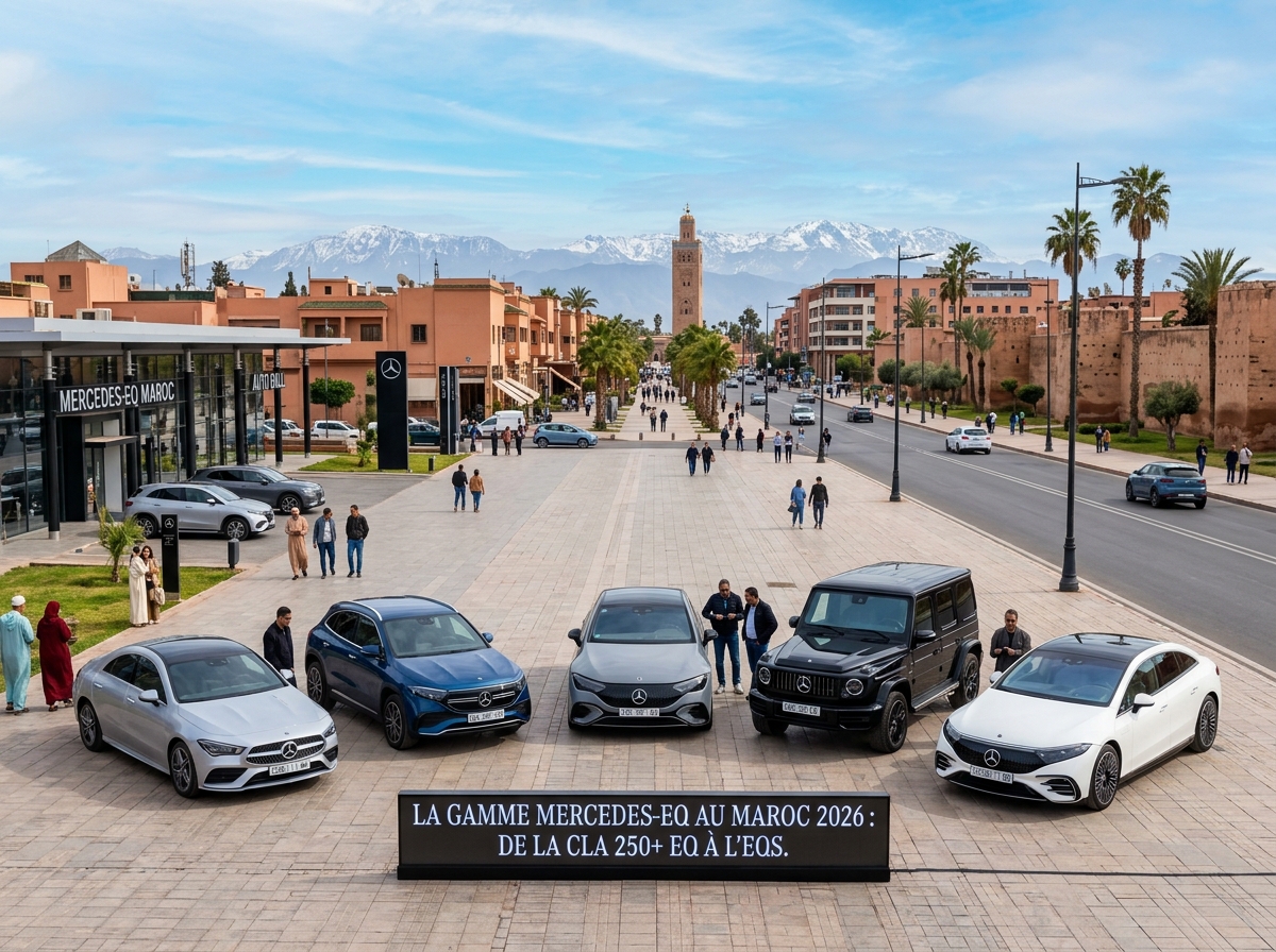 Mercedes électrique Maroc gamme EQ CLA 250+ EQA EQE Auto Nejma 2026