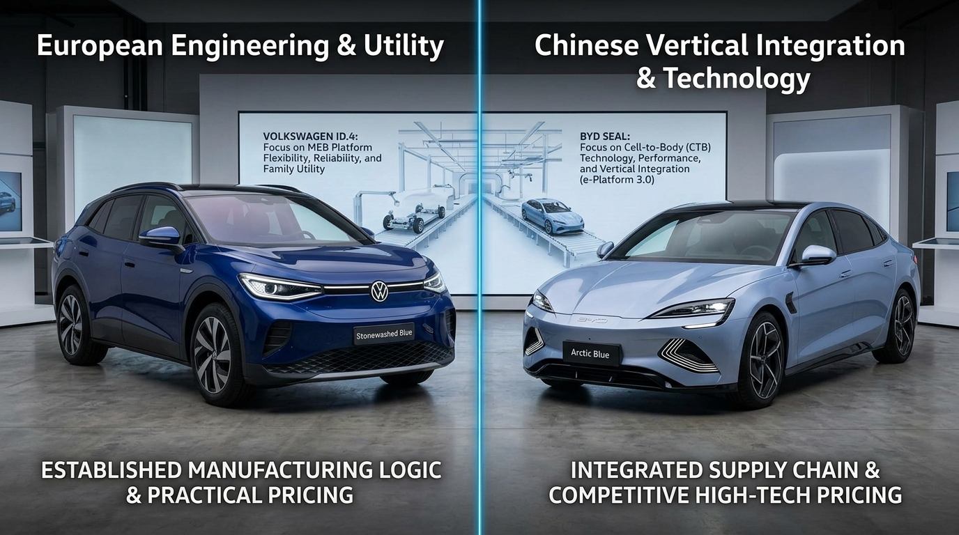 Volkswagen électrique ID.4 et BYD Seal deux visions de la voiture électrique 2026 au Maroc